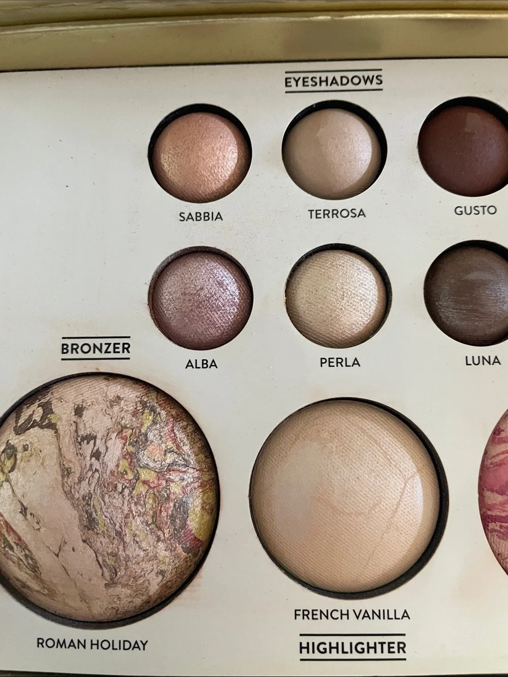 Mineral make up eyeshadow bronzer highlighter blush